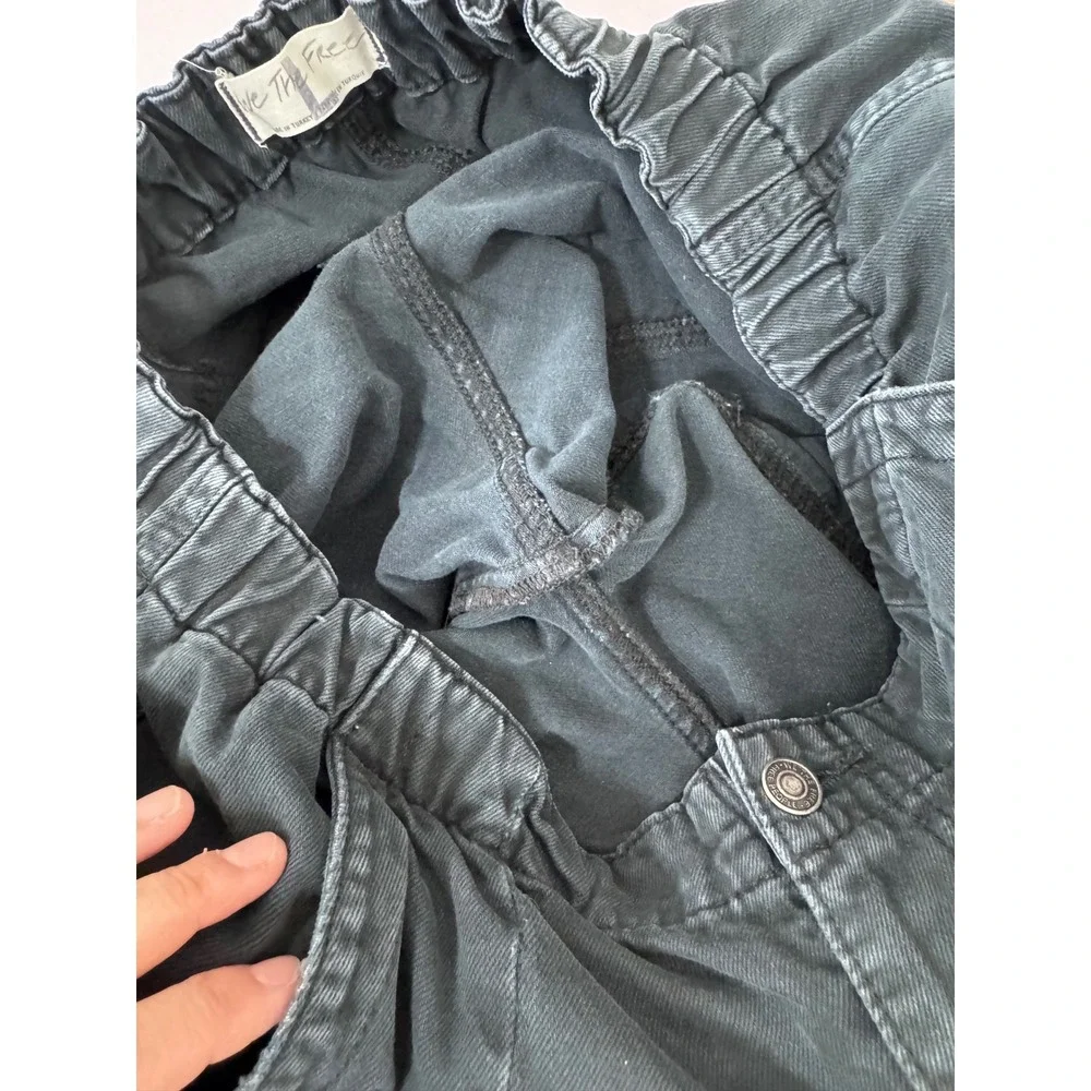 We The Free Marx Slouchy Cargo Jeans gray baggy boho grunge‎ 90s Y2K sz L